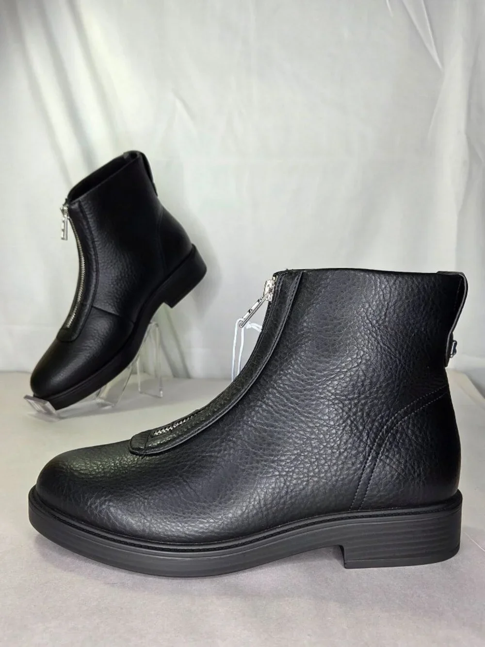Aerosoles Poshia Chelsea Bootie, Black Faux Leather, 7.5M
